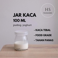 TERLARIS 100ML TOPLES JAR BOTOL KACA / GLASS JAR 100 ML PUDING YOGURT SELAI | COD