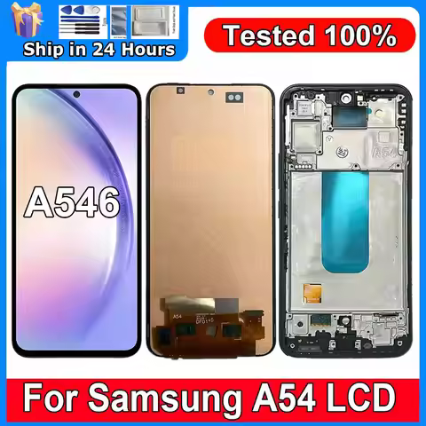 6.4" For Samsung galaxy A54 5G A546U A546M LCD Display with frame Touch Digitizer Assembly For samsu