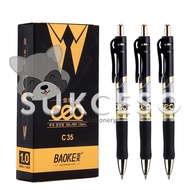 BAOKE Retractable Gel Ink Pen 1.0mm C35 Black - Shallow Gel Pen UNIT