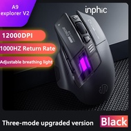 inphic explorer V2 800-12000DPI Wireless Gaming Mouse Wired/Wireless /Bluetooth Mouse 1K Return Rate