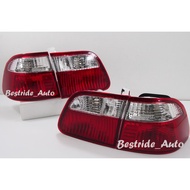 NEW Rear Tail Lamp Honda Civic EK 1999-2000 Crystal White Red Tail Light Lampu Belakang 1 Set