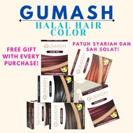 {FREE GIFT}‼️ Gumash Hair Color pewarna rambut Halal Patuh Syariah dan Sah Solat/ Sah Wuduk/ Sah Mandi Wajib