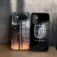 Attack On Titan Phone Case Glass for Samsung Galaxy S20 S21 S22 S24 S23 S24FE Ultra Fe Plus A04 A12 