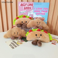 interfun4w Bread Plush Pendant Toy Creative Croissants Roll Taco Cake Plush Doll Keychain Decoration