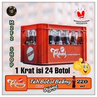 Teh Botol Sosro Beling Kaca Krat - 220 ml Kemasan Kratan Murah