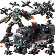1030PCS Mainan Bricks Tentara Blok Bangunan Mobil Militer Truk Pesawat Model Senjata Bata Set Konstr