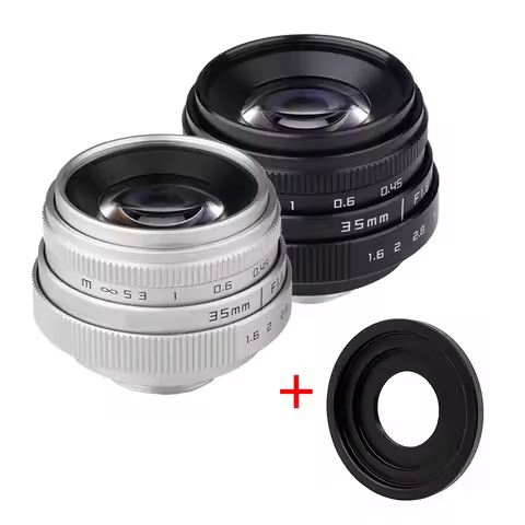 TL 35mm F1.6 Manual Focus MF Prime camera Lens + C-ring Mount for Canon EOS Nikon N1 Fuji C-FX Sony 