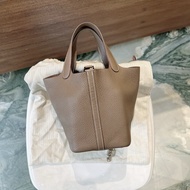 Hermes Picotin 18 愛馬仕 菜籃子 大象灰銀扣