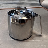 Oil Filter Pot Lard Tank Net Oil Residue Handy Tool Stainless Steel Filter] [with Lid Experience 316