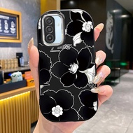 Case For Samsung A17 5G M17 F17 M36 F36 Shockproof Tpu Black White Flower Pattern
