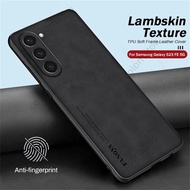 Sheepskin Leather Casing For Samsung Galaxy S23 FE S21 S20 FE S20FE S21FE S23FE 4G 5G Simple Silicon