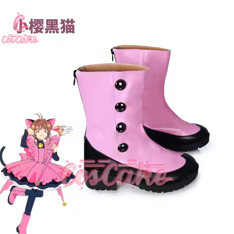 Cardcaptor Sakura KINOMOTO SAKURA Cosplay Shoes Anime Character Prop Halloween Carnival Party