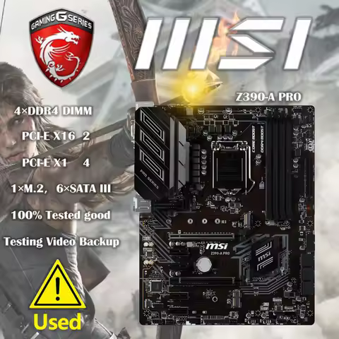 MSI Z390-A PRO LGA1151 M.2 USB 3.1 Gen 2 DDR4 HDMI DP Dual Gigabit LAN ATX Z390 Gaming Motherboard
