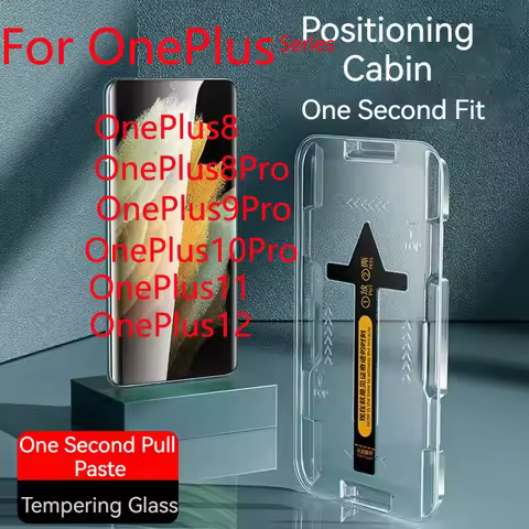 OnePlus11 1+12 Dust-Free Cabin Tempering Glass For OnePlus 9 10Pro Screen Protector OnePlus8 Full Co