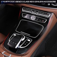 【OMALL】 2Pcs/Set Car Center Console Gear Panel Frame Gear Shift Panel Cover Trim For Mercedes Benz E