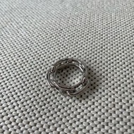 Hermes 愛馬仕豬鼻子圓形絲巾扣 銀色
