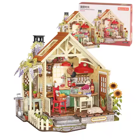 New Official Genuine Rolife Anime Kitchen Time Handmade DIY Art House Villa Miniature Model Gift Orn