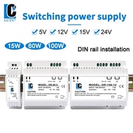 LCTC DR-15/60/100 Switching Power Supply 5V 12V 24V DIN Rail แหล่งจ่ายไฟหม้อแปลงอุตสาหกรรมขนาดเล็ก4.