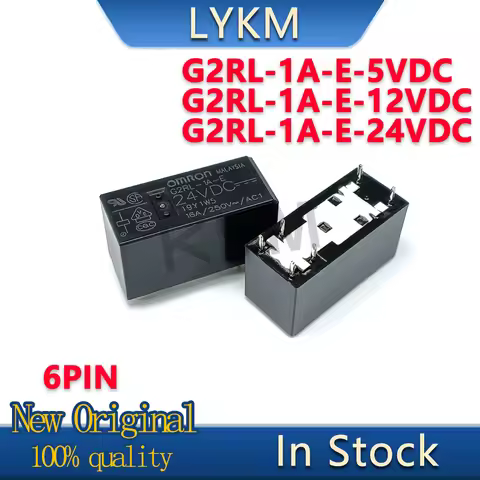 5/Piece New Original G2RL-1A-E-5VDC 5VDC G2RL-1A-E-12VDC 12VDC G2RL-1A-E-24VDC 24VDC 16A 6PIN Relay 