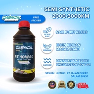 DASH OIL 10W40 15W50 SEMI SYNTHETIC MOTORCYCLE OIL 1L MINYAK MOTOR ENGINE OIL MINYAK HITAM ENJINE OI