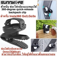 Sunnylife 360 degree backpack clip for Insta360 Go3S Go3 360 Insta360 Go3 Go3S