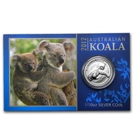 2012 Perth Mint Australia Koala 1/10 oz .999 Silver Coin (with assay card) 1/10oz 0.1oz 0.1 oz