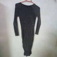 Glitter bodycon dress.