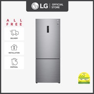LG Bottom Freezer Refrigerator GB-B4624PY 462L | Smart Inverter Compressor™ | Prime Silver