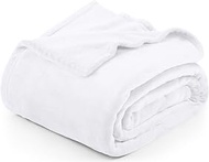 Utopia Bedding White Fleece Blanket Twin Size Lightweight Fuzzy Soft Anti-Static Microfiber Bed Blan