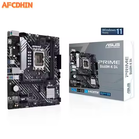 ASUS PRIME B660M-K D4 desktop computer compatible with CPU 12700/12400F