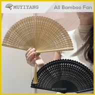 ◵ ๑ ☂ MUYIYANG Mini Retro Bamboo Folding Hand Fan Japanese Chinese Oriental Pamaypay Foldable for W