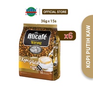 [6 PACKS] Alicafe Warung 3 in 1 Kopi Putih KAW (36gm X 15 Sachets)