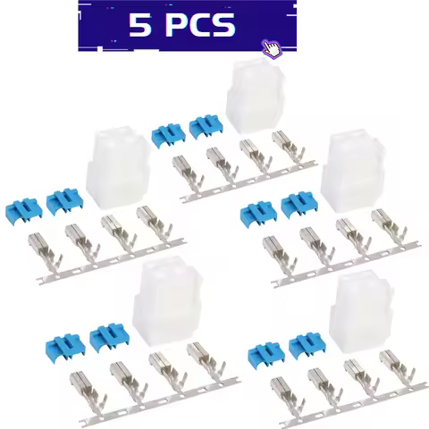 5PCS/1Set 4-Pin Power Connector Plug For Icom IC-7000 IC-7100 IC-7400 IC-7600 YAESU FT-450 KENWOOD T