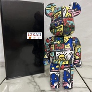Be@rbrick  Keith Haring Graffiti 400% 28 cm Gear Sound Gear Joint ABS Bearbrick Action Figure Toy Collection Gift