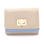 【二手】Fendi FENDI三折皮夾 8M0555AWR7F1WVB 鴿灰色/淺藍色皮革 Fendi WAY 三折皮夾 小號 女士 全新