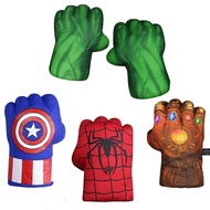 K-Y/ Marvel Movie Hulk Killer Spider-Man Fist Boxing Glove Foreign Trade Hot Selling Sports Gift Plush Boxing Gloves 7ZU