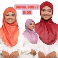 TUDUNG BAWAL KANAK-KANAK CURVE BIDANG 38 / TUDUNG BAWAL BUDAK PLAIN / TUDUNG BAWAL CURVE COTTON PREM