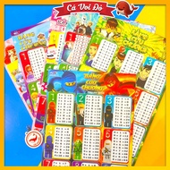 A4 multiplication table addition, subtraction, multiplication and division - random sample