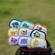Pokemon Cute 9pcs set Golf Iron Head Cover New Golf Iron Cover 4 5 6 7 8 9 P A S Iron Head Cover Uni