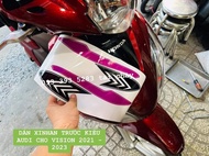 [ 1 CẶP ] DÁN XINHAN TRƯỚC KIỄU AUDI CHO VISION ĐỜI MỚI 2021 - 2023