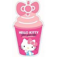 SANRIO HELLO KITTY三麗鷗凱蒂貓45周年紀念奶昔杯造型閃卡悠遊卡
