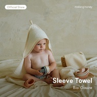 [Malang Honey] ผ้าขนหนูอาบน้ําเด็ก มีฮู้ด ทารกแรกเกิดเกาหลี 85*85 ซม. (ผ้าเทอร์รี่สองด้าน / ไบโอกอซ)