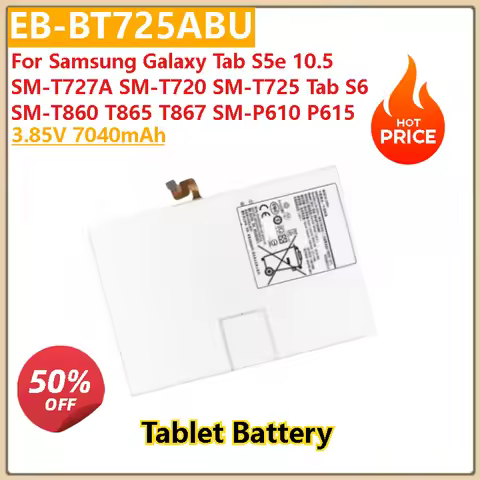 3.85V 7040mAhTablet Battery EB-BT725ABU For Samsung Galaxy Tab S5e 10.5 Tab S6 SM-T860 T865 T867 SM-