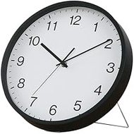 Nitori 8172772 Silent Second Hand, Hanging Clock, SW Diameter, 12.2 inches (31 cm), Black