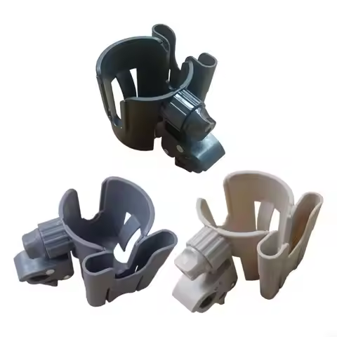 D7YD 2 in 1 Baby Strollers Cup Holder Phone Mount Slot Feature 360 Degree Rotation Convenient Clamp 