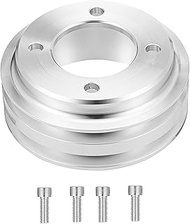 WeiSen 2 Groove 2V Crankshaft Pulley V-Belt Compatible with 1969-UP Small Block Ford 302 351w 351C 3