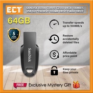 Sandisk Ultra Curve CZ550 64GB 128GB 256GB 512GB 100MB/s USB 3.2 Pendrive Thumb Drive Flash Drive