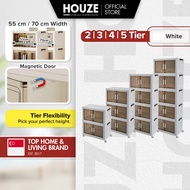 [HOUZE] 'CUDDY' Collapsible Storage Cabinet with Wheels - 2 | 3 | 4 | 5 Tiers [55cm | 70cm]