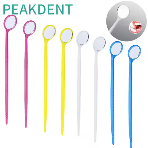 50Pcs Disposable Dental Mouth Mirror Multifunction Checking Inside Oral Cavity Tool Teeth Whitening 