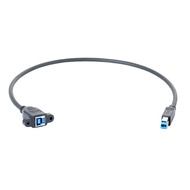 AMOOND Fast Speed USB 3 0 B Male To Female Printer Extension Cable Screw Mount Panel 50cm 20inch For